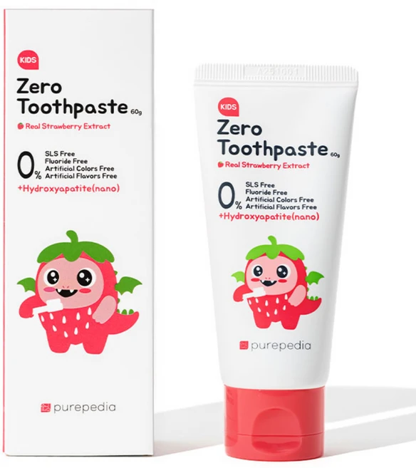 키즈 제로치약 아기 유아 돌 주니어 어린이 무불소 딸기향 올인원 불소없는 나노하이드록시아파타이트 치약, 60g, 1개 - 쿠팡