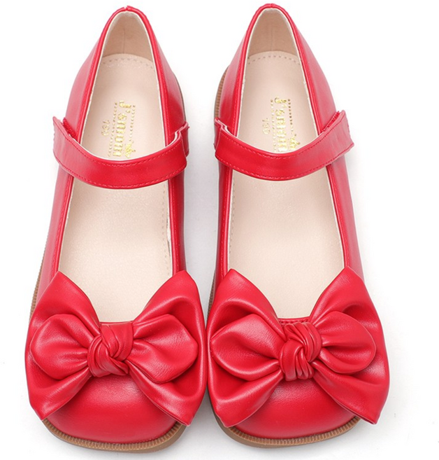 달콩슈 여아용 리본 사각코 메리제인 초등 구두 DKS312