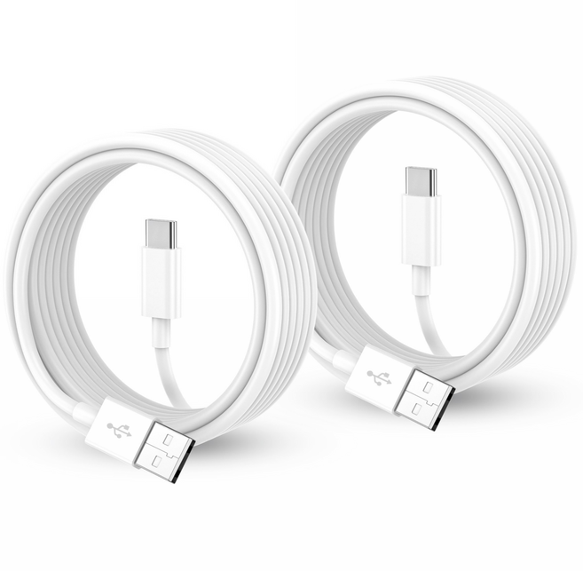 Bolt Wave 아이폰 PD 3.0 고속 케이블 USB-A to C, 2개, 화이트, 2m