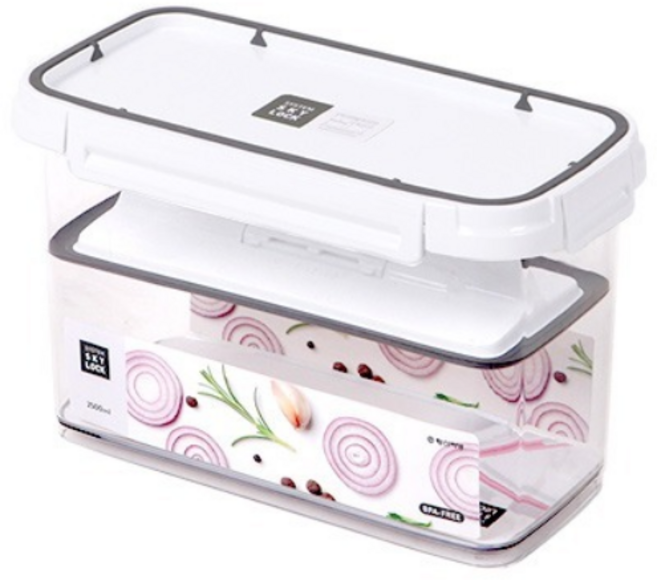 FF 창신리빙 스카이락 밀폐용기 와이드 누름판 3호 2500ml ( 보관용기 밀폐용기 수납 와이드형 누름판, 1개