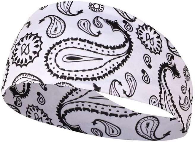 이츠라이프 페이즐로 스포츠 헤어밴드, 1개, 화이트