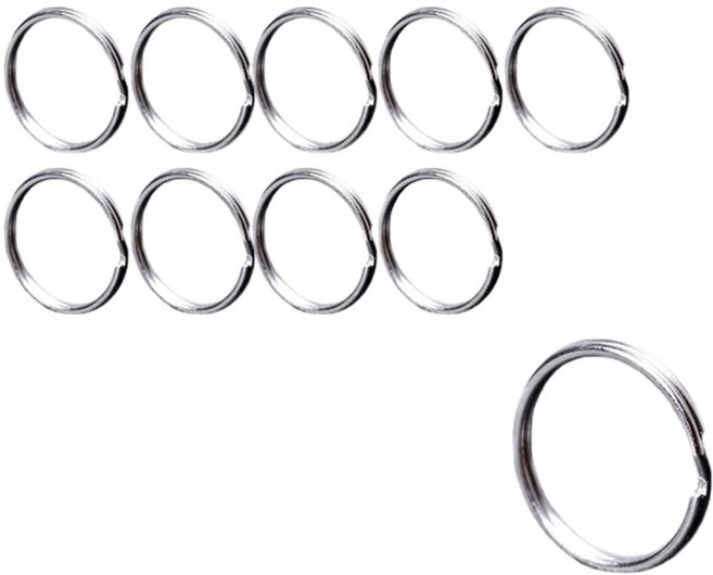 열쇠고리링 집 키 자동차 키홀더, 20mm, 1세트, 실버 20mm 10개