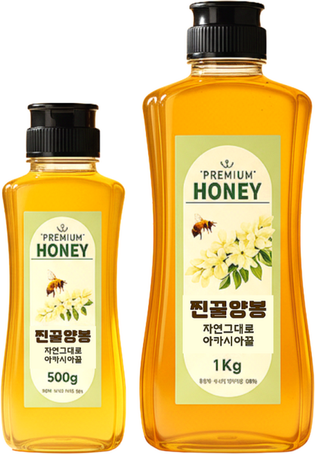 [찐꿀양봉] 아카시아꿀 자연산 벌꿀 100%, 500g, 1개