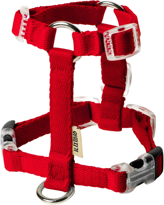 아띠지기 강아지 앞섬방지 H형 하네스, 레드, 1개