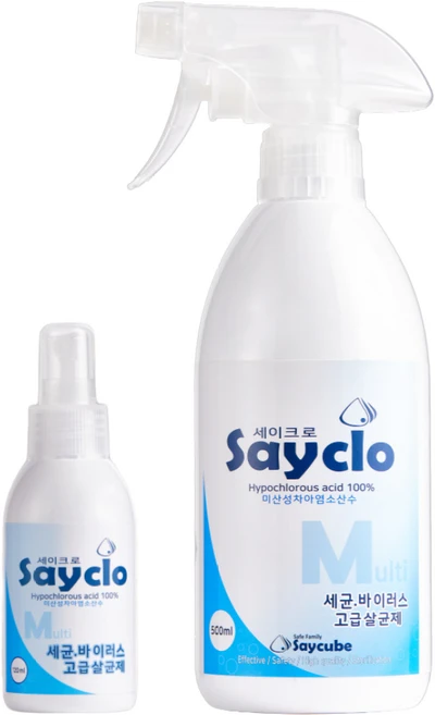 세이크로 바이러스 세균 살균소독제 500ml + 120ml 뿌리는 스프레이 1세트 - 쿠팡