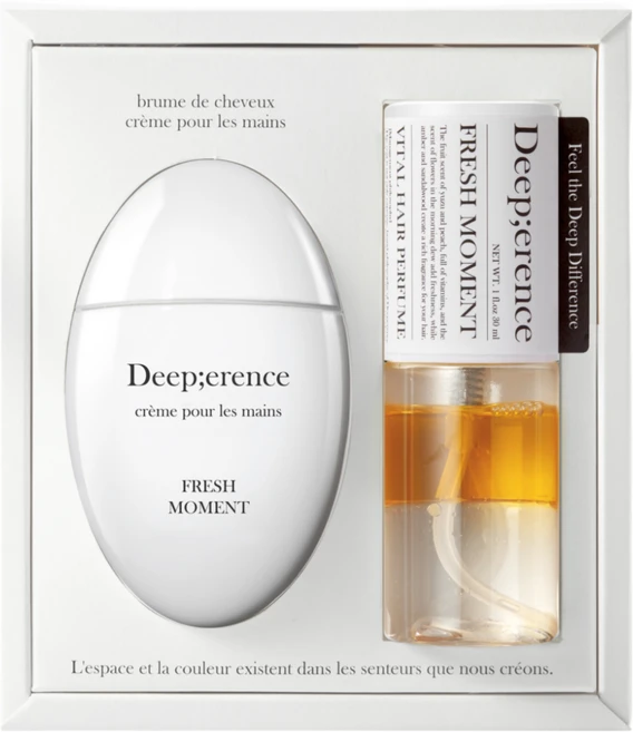 딥퍼랑스 향 좋은 퍼퓸 핸드크림 / 헤어미스트 듀오 세트, 1개, 프레쉬 모먼트, 80ml - 쿠팡