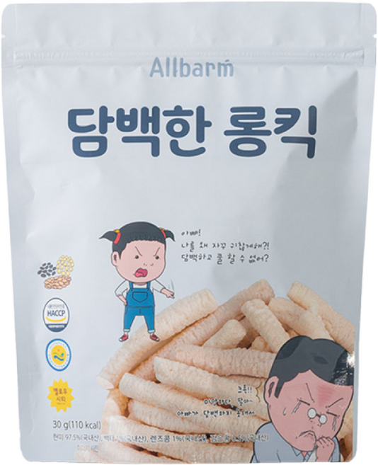 올바름 독도 쌀과자 종합상품, 담백한 롱킥, 30g, 1개