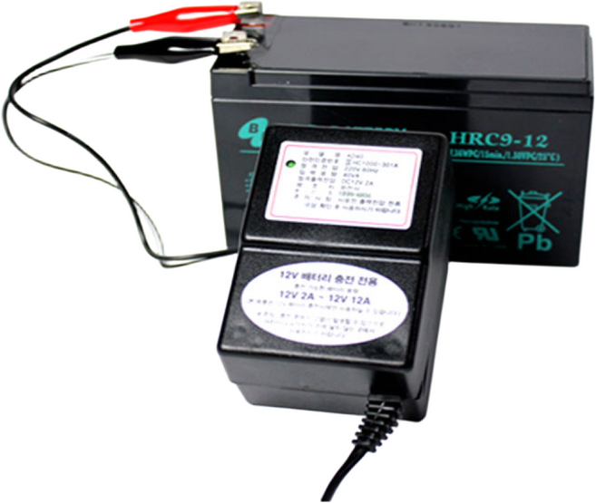 완전사 AD-40 12V전용 납축전지 배터리충전기 2A~12A 오토바이 리니어트랜스, 1개