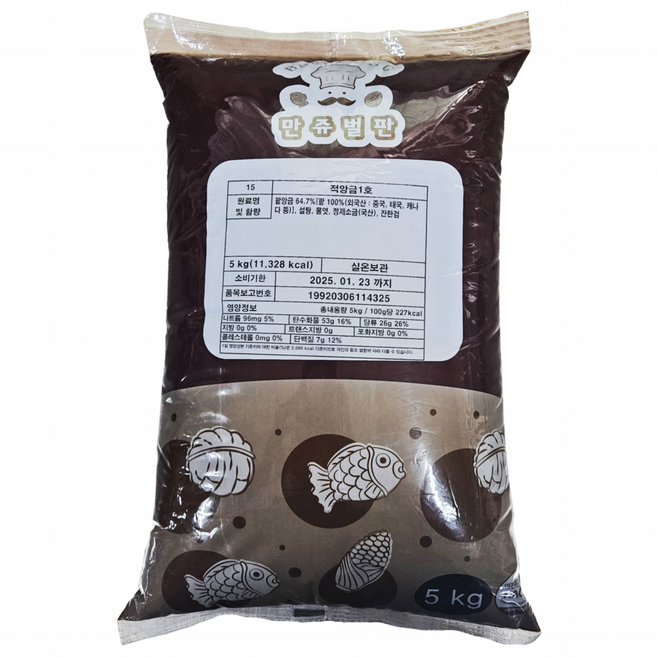 적앙금(팥앙금) 10kg, 1박스