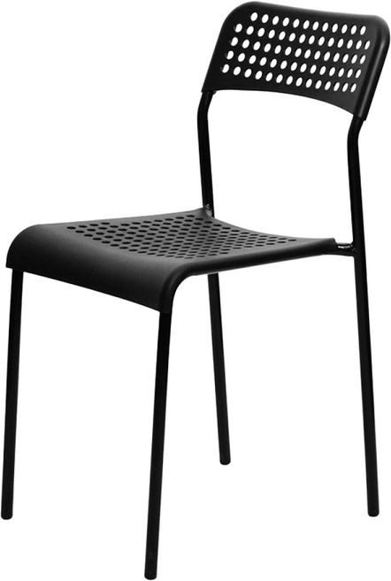 인홈즈 스파크 통풍 식당 업소용 인테리어 보조의자 사무용 회의용 강당의자, 블랙, 식탁의자