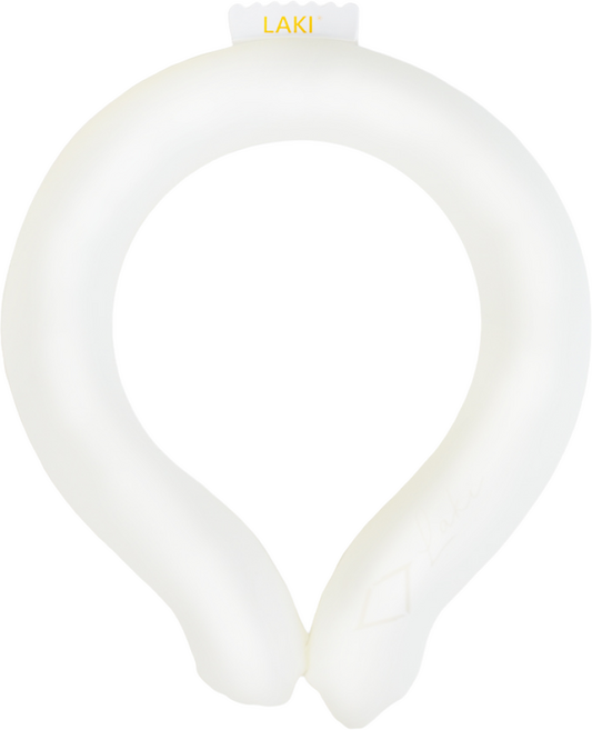 Laki 라키 아이스 넥쿨러 18도 자동냉각 넥밴드 (멀티색상), 1개, 화이트크림
