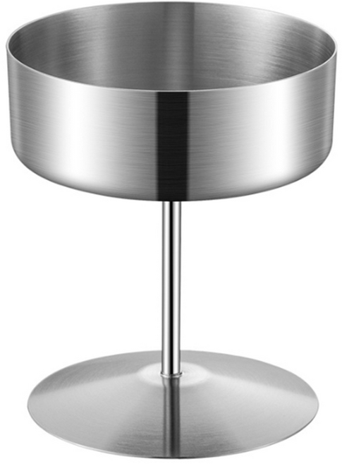 스테인레스 ART 디저트 컵 200ml 실버, 1개, 1개