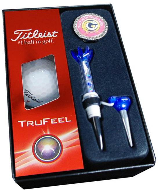 타이틀리스트 트루필 3구 자석티 볼마커 골프선물세트, 1개