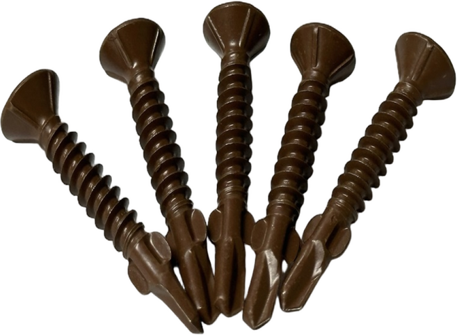 윙피스 브라운델타 윙 스크류 데크 목공 방부목 목재피스, 8x38(브라운) 500ea, 1개