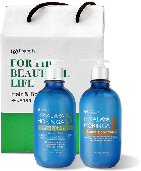 히말라야모링가 프리미엄 샴푸/바디 선물 세트 실속형, 1개