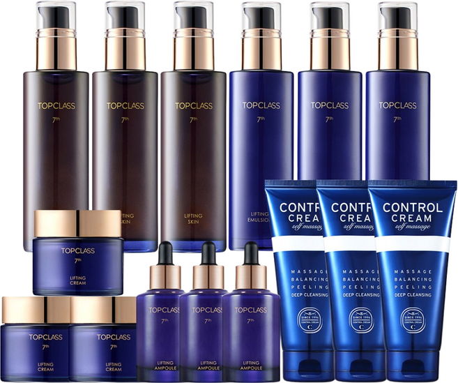 참존 탑클래스 리프팅 기초세트 15종(스킨3+로션3+크림3+앰플3+콘트롤40ml-3), 1세트