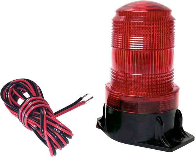 제이엠 자석형 LED경광등 + 연장선 2M증정 10~80V 겸용 (12V 24V 48V) 지게차 경고등 후진경광등, 자석형 경광등 빨강 + 연장선 2M, 1개