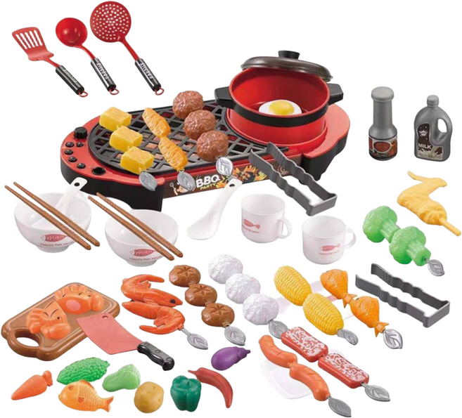 오키오 연기 나오는 바베큐 파티 장난감, 레드, 1개