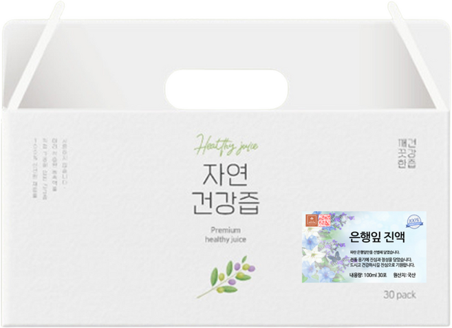 국산 은행잎 차 즙 건강즙 진액 엑기스 액기스 100ml 30개입, 30개