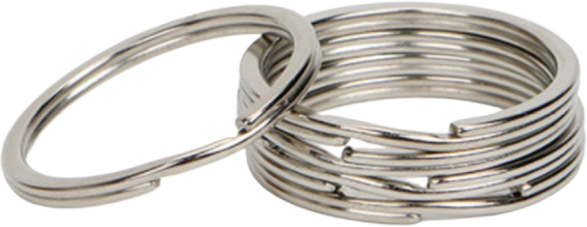 [오소사소] 30mm 이중오링 원형키링 10P, 10개, 크롬실버