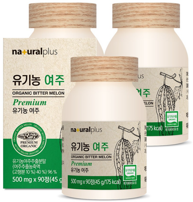 내츄럴플러스 유기농 여주 / 국내산 유기가공식품 인증, 90정, 3박스