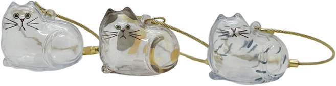 바이유즈 평생 기억하고 싶은 고양이키링 3종, 엎드린 고양이, 1세트