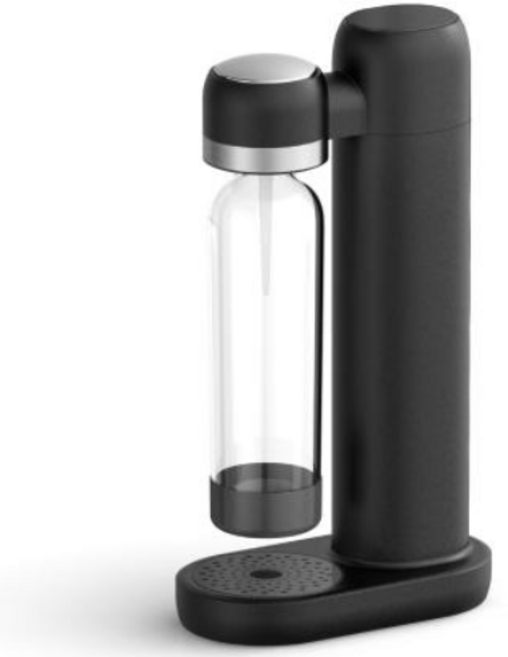 가정용 휴대용 스파클링 탄산수 보틀 소다 메이커 제조기, KT-168C, KT-168C-검은색-기병 포함