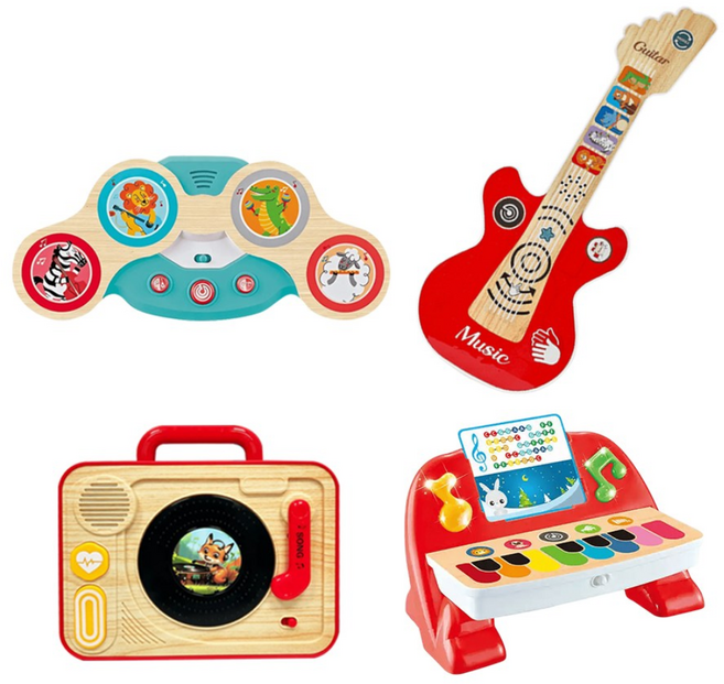 꼬마천사 터치 멜로디 악기놀이 세트 4종, 1개