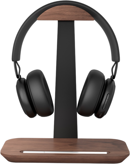 MOKHAMSA 월넛 우드 헤드셋 거치대 스탠드 알루미늄