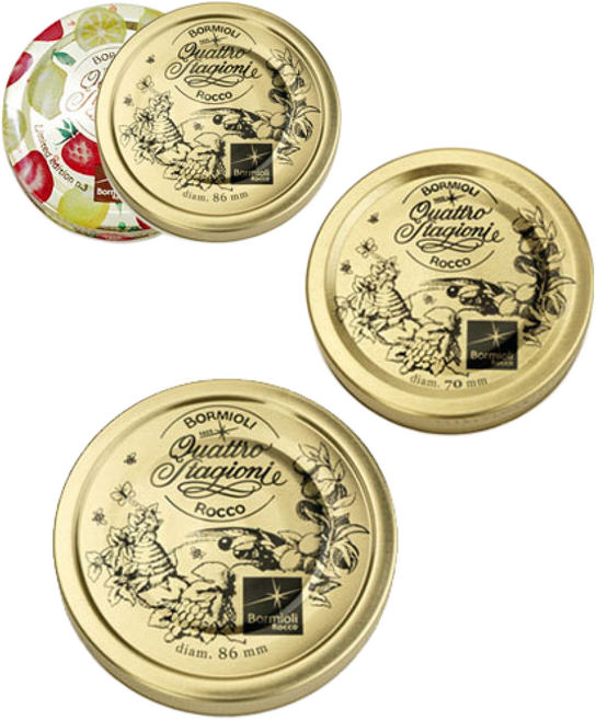 [이태리_보르미올리_슈가블링] 콰트로유리병/보르미올리스윙병/비스토로져그/유리병/잼병/과일청병/실링지/수축필름/선물상자, 보르미올리콰트로86대캡(2P/2개), 1개