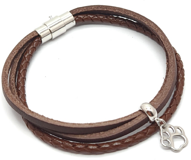 더로크 남성 팬던트 가죽 팔찌