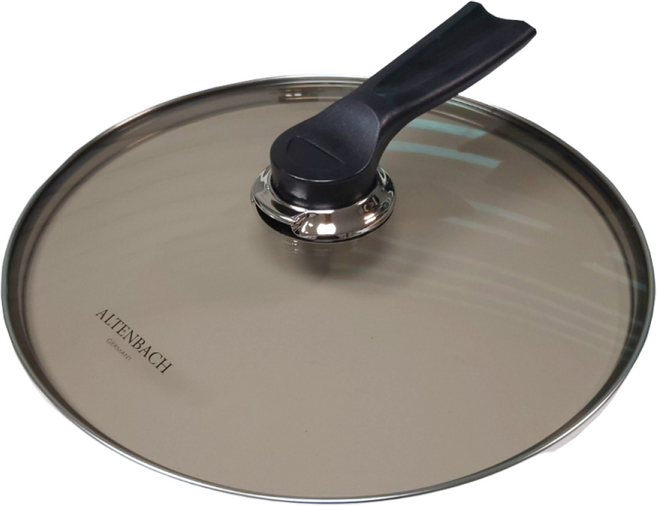알텐바흐 유리뚜껑 내열강화 커버 프라이팬 냄비 뚜껑 덮개, 1개, 28cm