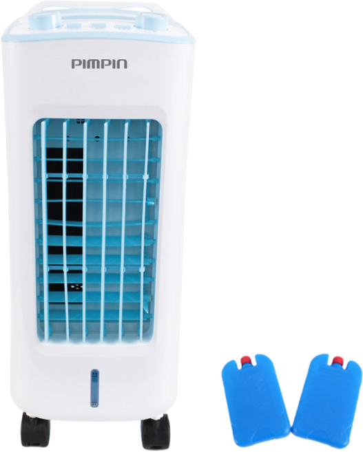 핌핀 파워 에어쿨러 이동식 냉풍기 + 냉매팩 2p, PA-9115