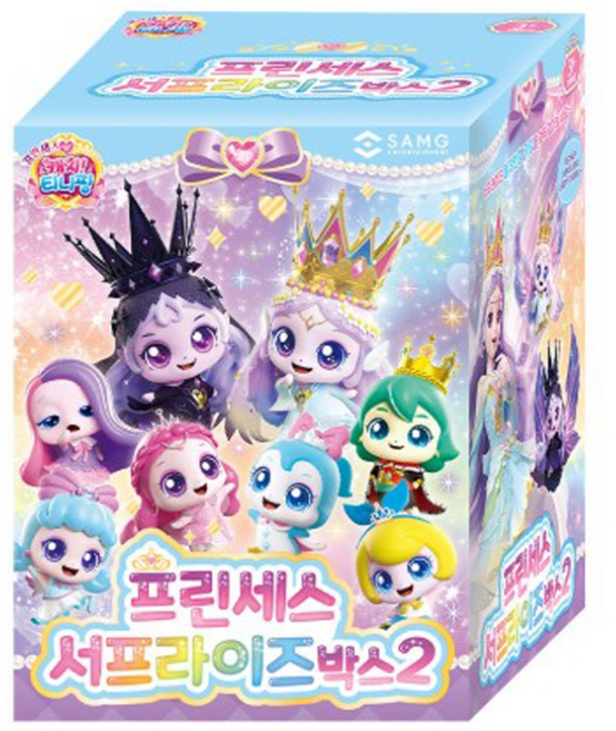 프린세스 캐치티니핑 서프라이즈박스2 (낱개랜덤), 핑크외, 1개, 10cm