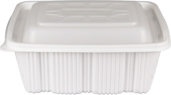 김치찜 아구찜 감자탕 3700ml 사각찜용기 SW 특대 백색 세트, 100개, 1개