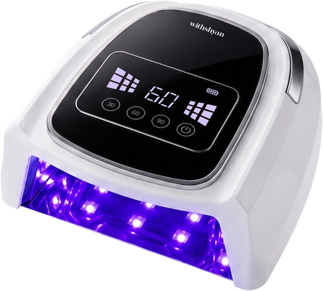위드샨 에이스 무선 젤 램프 UV/LED 고출력 네일램프 120W, 1개, 화이트