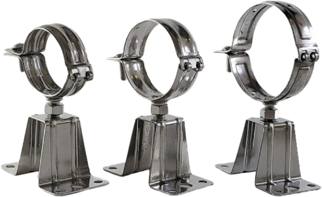 국산 스텐 304 잡이쇠 50A 외경 50.8 (스텐파이프 전용) / 함석연통 클램프, 1개
