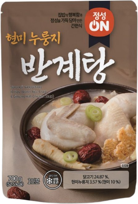 초원 즉석식품 현미누룽지반계탕 700g x 3팩 / 업소용 식당용 간편식 밀키트, 3개