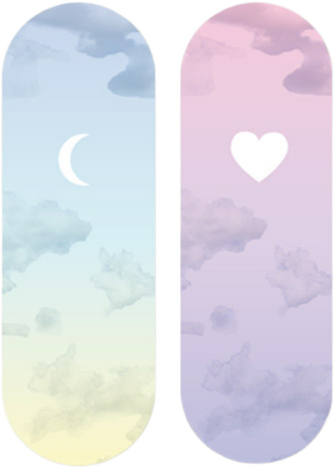 [스마트밴드] 아이엠스튜디오 컬러클라우드 핑거 그립 밴드 휴대폰 거치대 1+1, 1개, 컬러클라우드 / 블루,퍼플 1+1