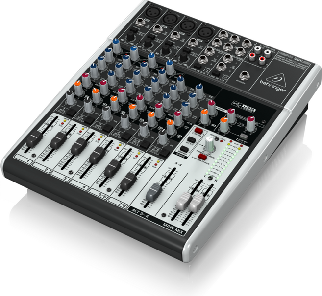 베링거 아날로그 믹서 1204USB 12채널 USB 오디오 인터페이스 믹서