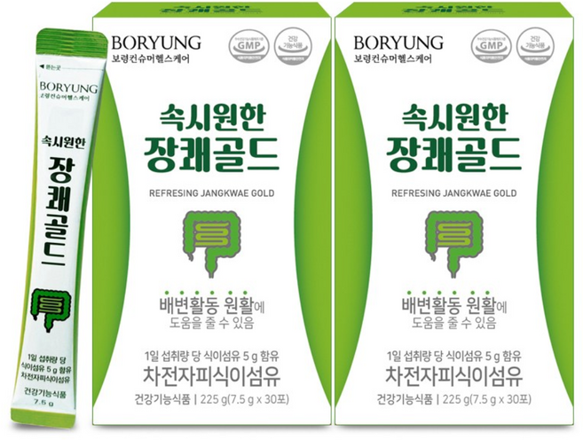 보령 속시원한 장쾌골드 장건강 식이섬유 30포x2박스 (총 60포), 2박스, 225g