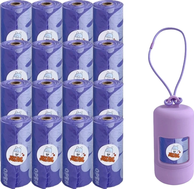 줍줍 강아지 배변봉투 풉백 똥봉투 똥츄 생분해 240매, 로얄퍼플, 1세트, 240개입 - 쿠팡