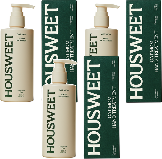 하우스윗 오트맘 핸드트리트먼트 고보습 무향, 300ml, 3개