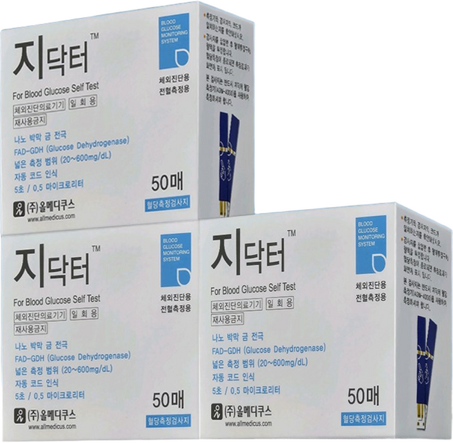 지닥터 혈당시험지 AGM-4000, 50개입, 3개
