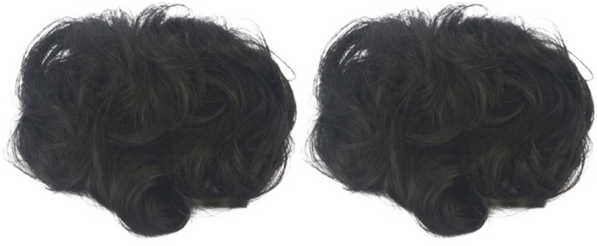 끌레오라미 중년 여성 정수리 부분가발 D631, 흑갈색, 2개