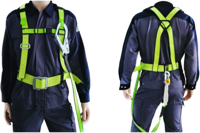 동현테크 상체식 안전벨트 형광, 상체식 형광색 싱글, 1개