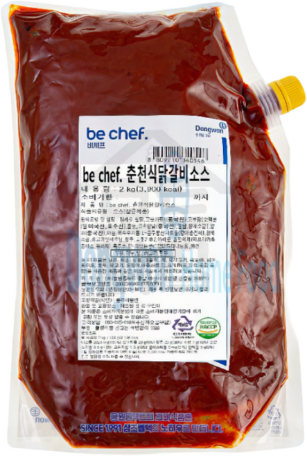 동원 홈푸드 비셰프 춘천식닭갈비소스 2kgx5봉지 BOX 춘천닭갈비양념, 2kg, 5개