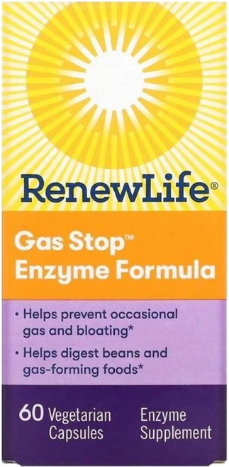 [정품보장]리뉴라이프 가스 60정 엔자임 포뮬라 베지캡슐 스탑, 1개 - 쿠팡