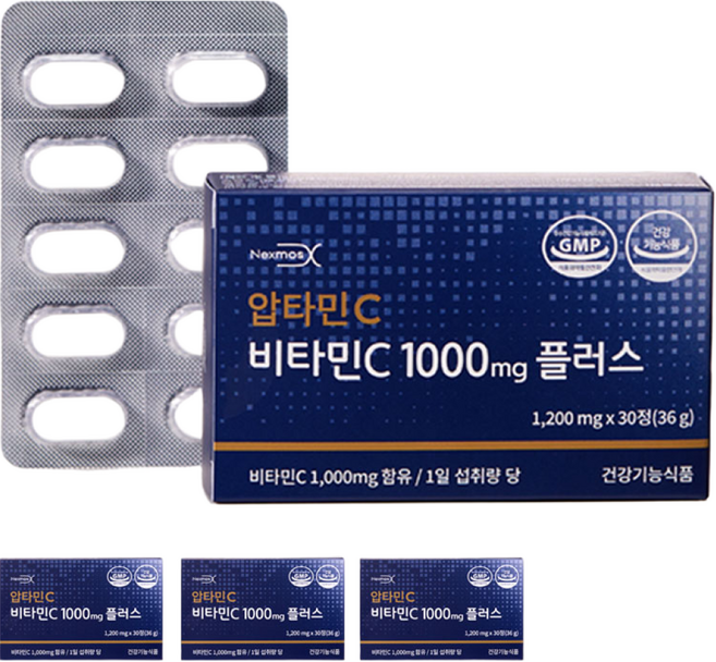 *본사직영 / 정품* 압타민C 비타민C 1000mg 플러스 120회분, 4박스, 30정