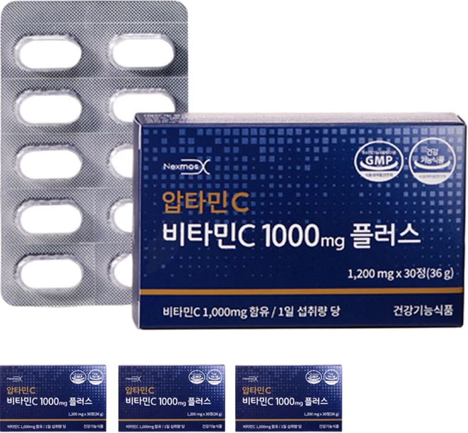 *본사직영 / 정품* 압타민C 비타민C 1000mg 플러스 120회분, 4박스, 30정 - 쿠팡